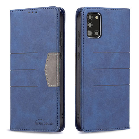 Coque Portefeuille Livre Cuir Etui Clapet B01F pour Samsung Galaxy A31 Bleu