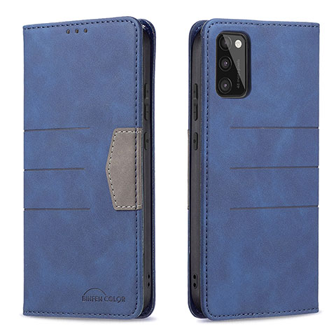 Coque Portefeuille Livre Cuir Etui Clapet B01F pour Samsung Galaxy A41 Bleu