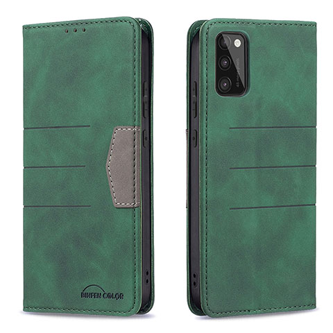 Coque Portefeuille Livre Cuir Etui Clapet B01F pour Samsung Galaxy A41 Vert