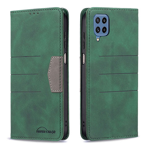 Coque Portefeuille Livre Cuir Etui Clapet B01F pour Samsung Galaxy M32 4G Vert