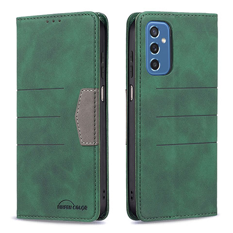 Coque Portefeuille Livre Cuir Etui Clapet B01F pour Samsung Galaxy M52 5G Vert