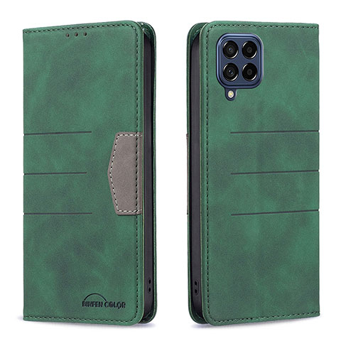 Coque Portefeuille Livre Cuir Etui Clapet B01F pour Samsung Galaxy M53 5G Vert