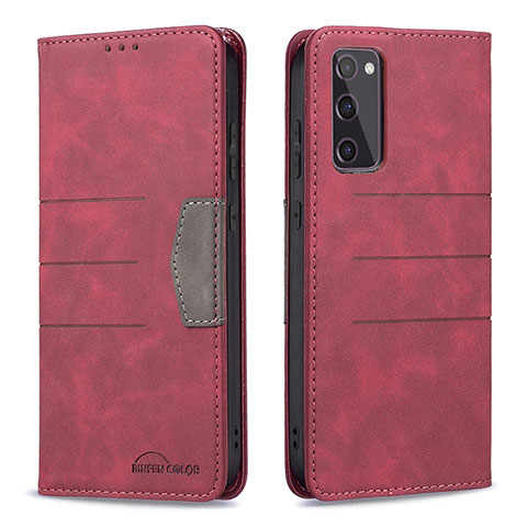 Coque Portefeuille Livre Cuir Etui Clapet B01F pour Samsung Galaxy S20 FE (2022) 5G Rouge