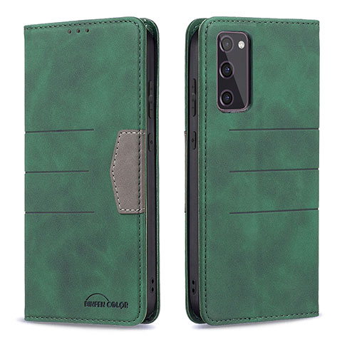 Coque Portefeuille Livre Cuir Etui Clapet B01F pour Samsung Galaxy S20 FE 5G Vert