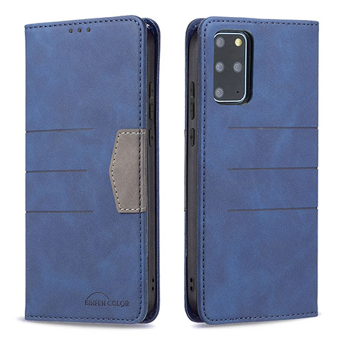 Coque Portefeuille Livre Cuir Etui Clapet B01F pour Samsung Galaxy S20 Plus 5G Bleu