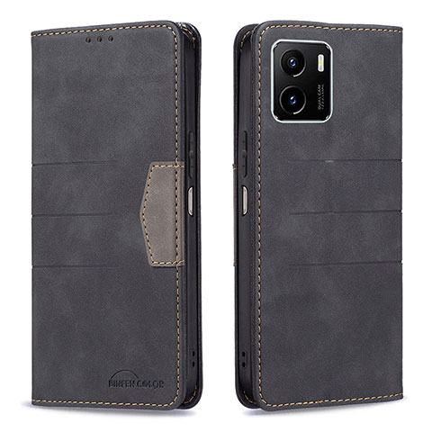 Coque Portefeuille Livre Cuir Etui Clapet B01F pour Vivo iQOO U5x Noir