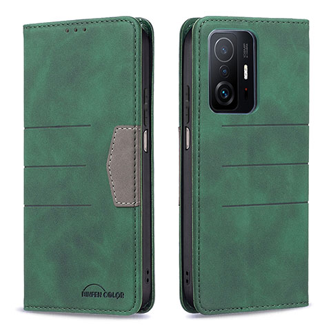 Coque Portefeuille Livre Cuir Etui Clapet B01F pour Xiaomi Mi 11T 5G Vert