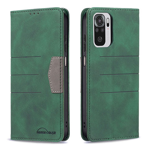 Coque Portefeuille Livre Cuir Etui Clapet B01F pour Xiaomi Poco M5S Vert