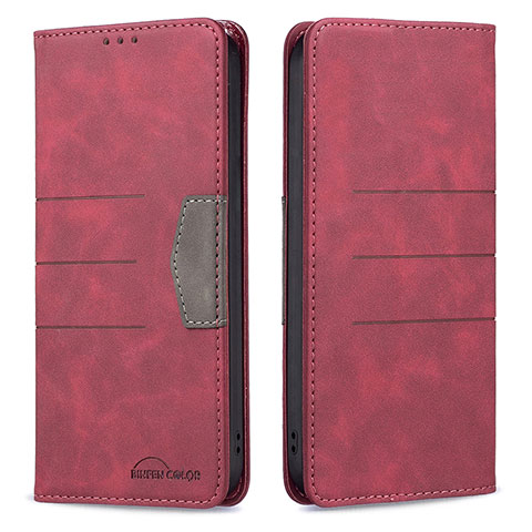 Coque Portefeuille Livre Cuir Etui Clapet B01F pour Xiaomi Redmi K40 5G Rouge