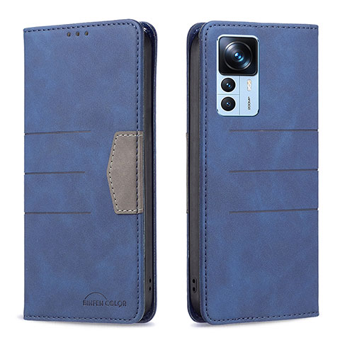 Coque Portefeuille Livre Cuir Etui Clapet B01F pour Xiaomi Redmi K50 Ultra 5G Bleu