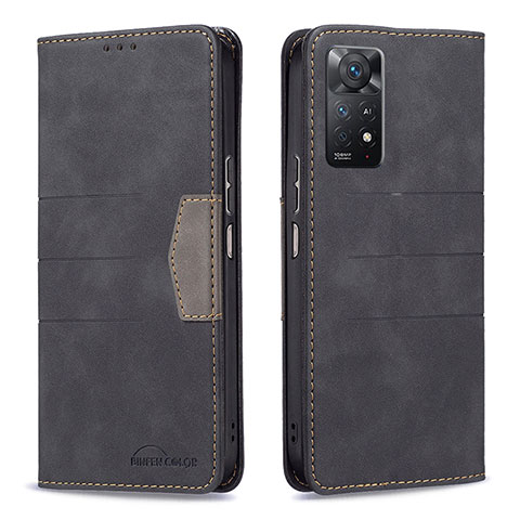 Coque Portefeuille Livre Cuir Etui Clapet B01F pour Xiaomi Redmi Note 11 Pro 4G Noir