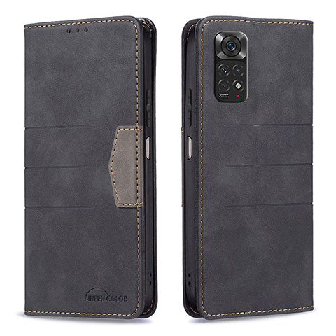 Coque Portefeuille Livre Cuir Etui Clapet B01F pour Xiaomi Redmi Note 11S 4G Noir