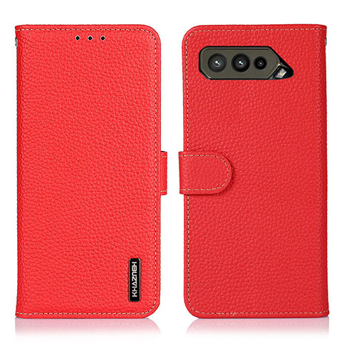 Coque Portefeuille Livre Cuir Etui Clapet B01H pour Asus ROG Phone 5 Pro Rouge