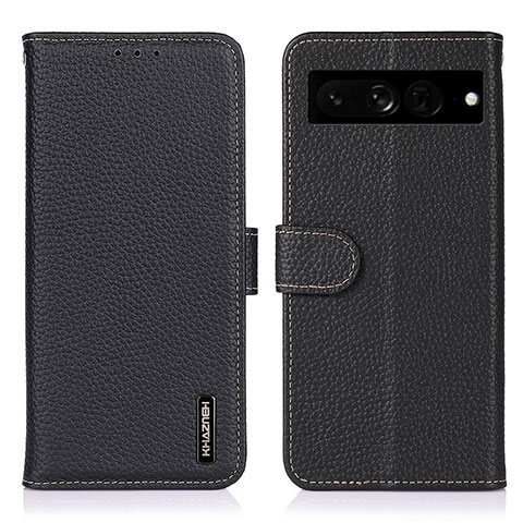 Coque Portefeuille Livre Cuir Etui Clapet B01H pour Google Pixel 7 Pro 5G Noir