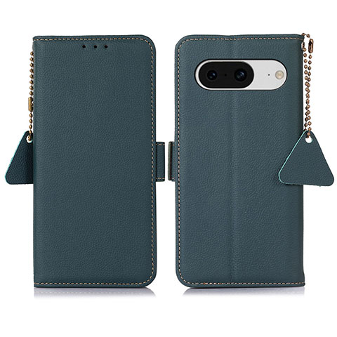 Coque Portefeuille Livre Cuir Etui Clapet B01H pour Google Pixel 8 5G Vert