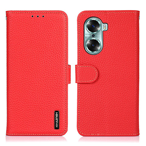 Coque Portefeuille Livre Cuir Etui Clapet B01H pour Huawei Honor 60 5G Rouge