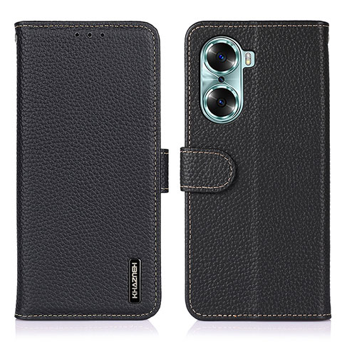 Coque Portefeuille Livre Cuir Etui Clapet B01H pour Huawei Honor 60 Pro 5G Noir