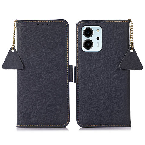 Coque Portefeuille Livre Cuir Etui Clapet B01H pour Huawei Honor 80 SE 5G Bleu