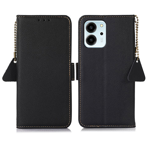 Coque Portefeuille Livre Cuir Etui Clapet B01H pour Huawei Honor 80 SE 5G Noir