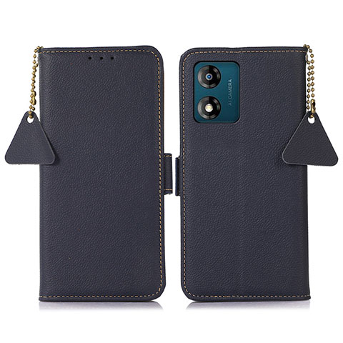 Coque Portefeuille Livre Cuir Etui Clapet B01H pour Motorola Moto E13 Bleu