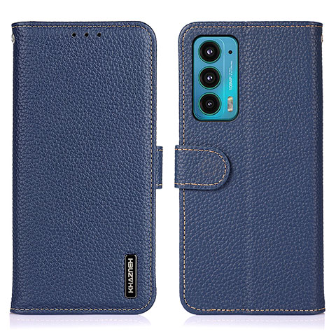 Coque Portefeuille Livre Cuir Etui Clapet B01H pour Motorola Moto Edge 20 5G Bleu