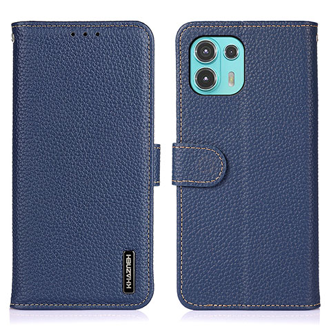 Coque Portefeuille Livre Cuir Etui Clapet B01H pour Motorola Moto Edge 20 Lite 5G Bleu