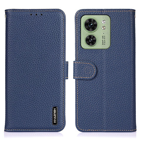 Coque Portefeuille Livre Cuir Etui Clapet B01H pour Motorola Moto Edge (2023) 5G Bleu