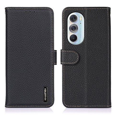 Coque Portefeuille Livre Cuir Etui Clapet B01H pour Motorola Moto Edge 30 Pro 5G Noir