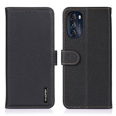 Coque Portefeuille Livre Cuir Etui Clapet B01H pour Motorola Moto G 5G (2022) Noir