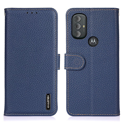 Coque Portefeuille Livre Cuir Etui Clapet B01H pour Motorola Moto G Play Gen 2 Bleu