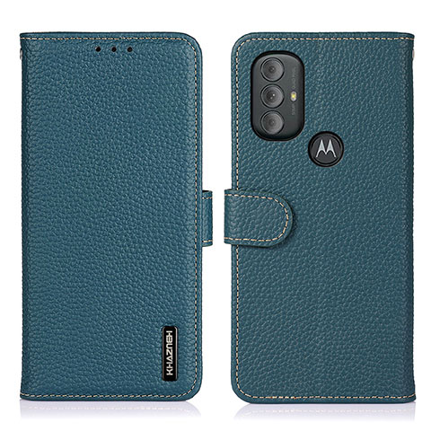 Coque Portefeuille Livre Cuir Etui Clapet B01H pour Motorola Moto G Play Gen 2 Vert