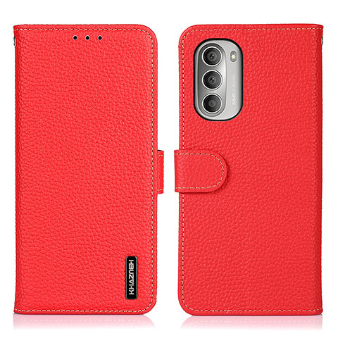 Coque Portefeuille Livre Cuir Etui Clapet B01H pour Motorola Moto G Stylus (2022) 4G Rouge