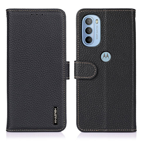 Coque Portefeuille Livre Cuir Etui Clapet B01H pour Motorola Moto G31 Noir