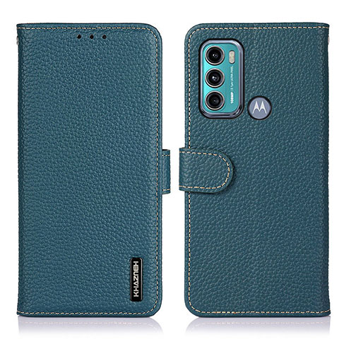 Coque Portefeuille Livre Cuir Etui Clapet B01H pour Motorola Moto G40 Fusion Vert