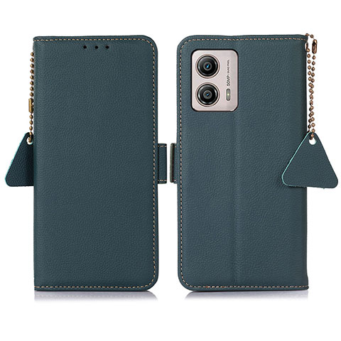 Coque Portefeuille Livre Cuir Etui Clapet B01H pour Motorola Moto G53 5G Vert