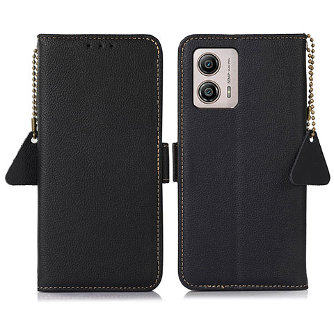 Coque Portefeuille Livre Cuir Etui Clapet B01H pour Motorola Moto G53j 5G Noir