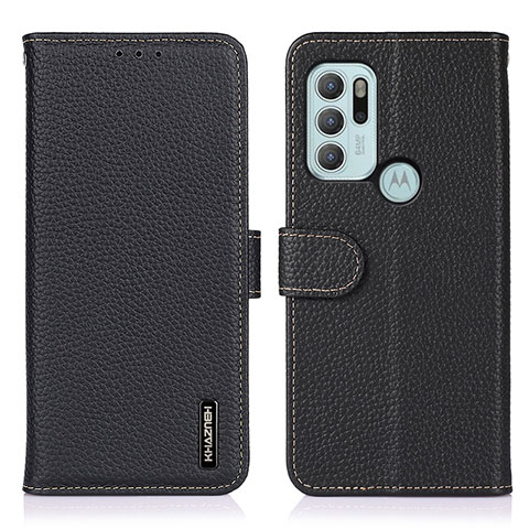 Coque Portefeuille Livre Cuir Etui Clapet B01H pour Motorola Moto G60s Noir