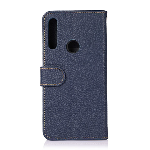 Coque Portefeuille Livre Cuir Etui Clapet B01H pour Motorola Moto One Fusion Plus Bleu