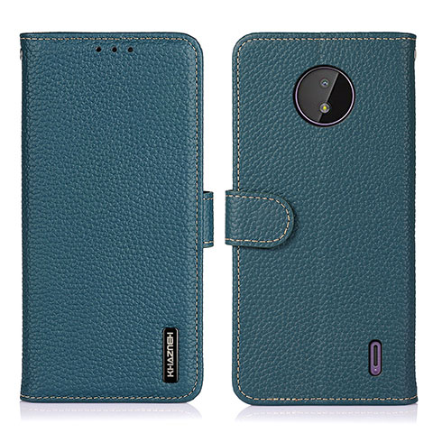 Coque Portefeuille Livre Cuir Etui Clapet B01H pour Nokia C10 Vert