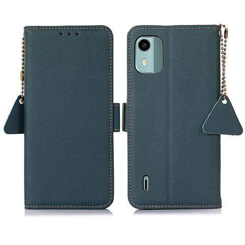 Coque Portefeuille Livre Cuir Etui Clapet B01H pour Nokia C12 Vert