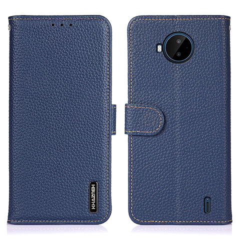 Coque Portefeuille Livre Cuir Etui Clapet B01H pour Nokia C20 Plus Bleu