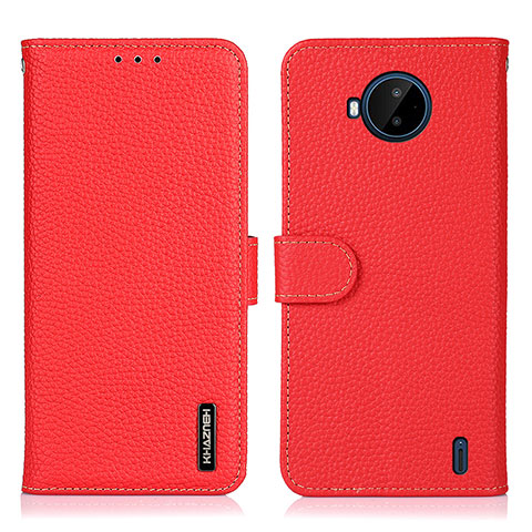 Coque Portefeuille Livre Cuir Etui Clapet B01H pour Nokia C20 Plus Rouge