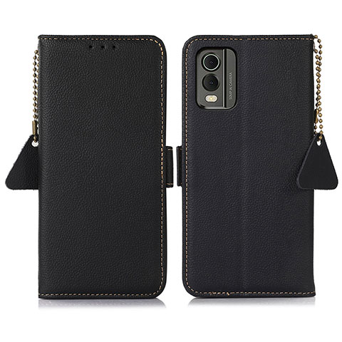 Coque Portefeuille Livre Cuir Etui Clapet B01H pour Nokia C210 Noir