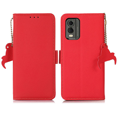 Coque Portefeuille Livre Cuir Etui Clapet B01H pour Nokia C32 Rouge