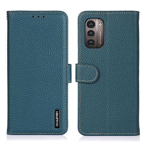 Coque Portefeuille Livre Cuir Etui Clapet B01H pour Nokia G21 Vert