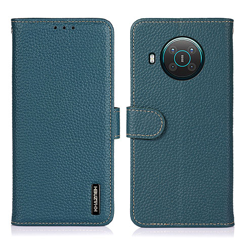 Coque Portefeuille Livre Cuir Etui Clapet B01H pour Nokia X10 Vert