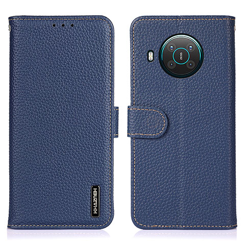 Coque Portefeuille Livre Cuir Etui Clapet B01H pour Nokia X20 Bleu