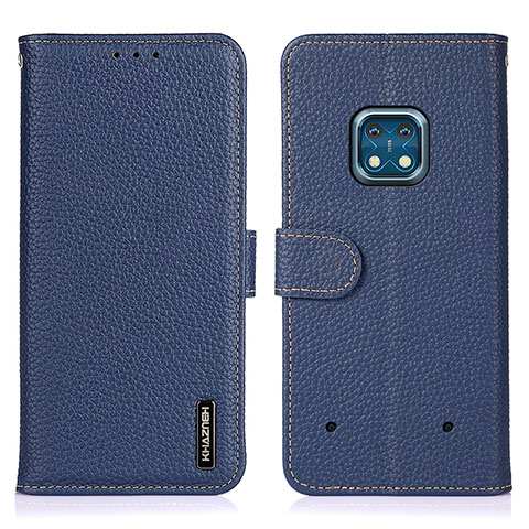 Coque Portefeuille Livre Cuir Etui Clapet B01H pour Nokia XR20 Bleu