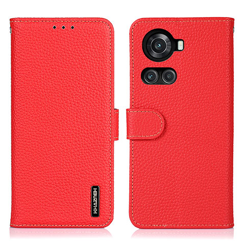 Coque Portefeuille Livre Cuir Etui Clapet B01H pour OnePlus 10R 5G Rouge