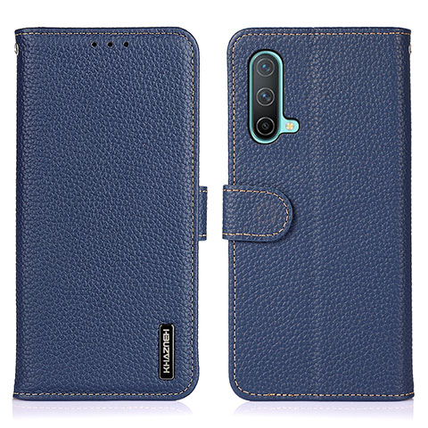 Coque Portefeuille Livre Cuir Etui Clapet B01H pour OnePlus Nord CE 5G Bleu